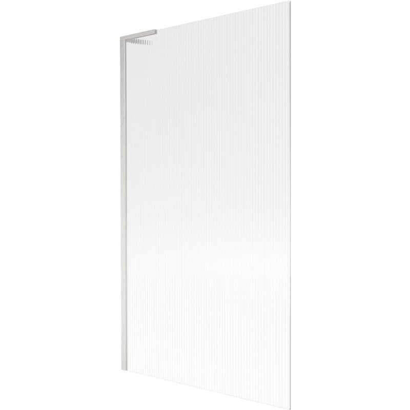 Mexen Next L Bath Screen 1-Panel 100 x 150 cm, Stripes, Brushed Nickel - 895-100-000-03-09-97