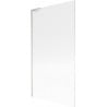 Mexen Next L Bath Screen 1-Panel 100 x 150 cm, Stripes, Brushed Nickel - 895-100-000-03-09-97