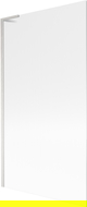 Mexen Next L Bath Screen 1-Panel 100 x 150 cm, Stripes, Brushed Nickel - 895-100-000-03-09-97