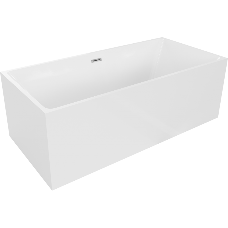 Mexen Nita freestanding bathtub 67 x 31 inches, white, chrome overflow - 52091708000-01