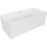 Mexen Nita freestanding bathtub 67 x 31 inches, white, chrome overflow - 52091708000-01