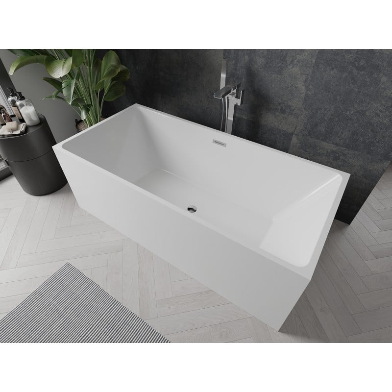 Mexen Nita freestanding bathtub 170 x 80 cm, white, chrome overflow - 52091708000-01