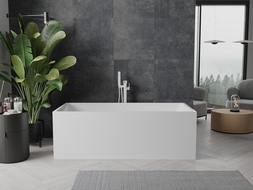 Mexen Nita freestanding bathtub 670 x 320 in white, white overflow - 52091708000-20