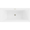 Mexen Nita freestanding bathtub 170 x 80 cm, white, gold overflow - 52091708000-50