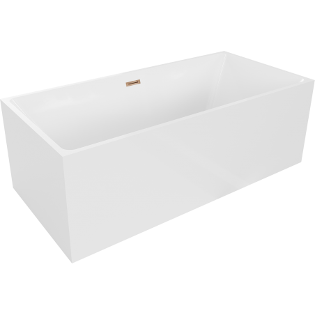 Mexen Nita freestanding bathtub 67 x 31 in, white, rose gold overflow - 52091708000-60