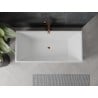 Mexen Nita freestanding bathtub 67 x 31 in, white, rose gold overflow - 52091708000-60