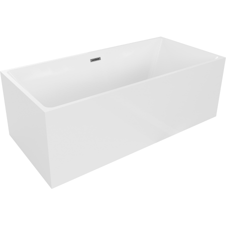 Mexen Nita free-standing bath 170 x 80 cm, white, brushed gun gray overflow - 52091708000-66