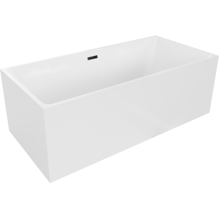 Mexen Nita 170 x 80 cm Freestanding Bath, White, Black Overflow - 52091708000-70