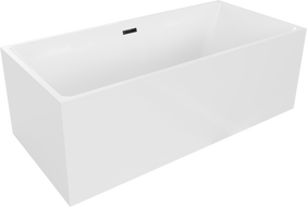 Mexen Nita 170 x 80 cm Freestanding Bath, White, Black Overflow - 52091708000-70