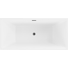 Mexen Nita 170 x 80 cm Freestanding Bath, White, Black Overflow - 52091708000-70