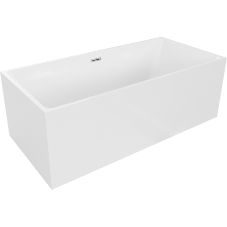 Mexen Nita freestanding bathtub 67 x 31 inches, white, brushed nickel overflow - 52091708000-97