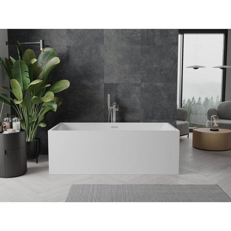 Mexen Nita free-standing bathtub 170 x 80 cm, white, brushed nickel overflow - 52091708000-97