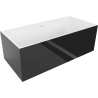 Mexen Nita freestanding bathtub 170 x 80 cm, white/black, overflow white - 52091708075-20