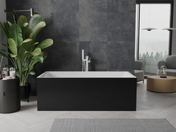 Mexen Nita freestanding bathtub 170 x 80 cm, white/black, overflow white - 52091708075-20