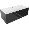 Mexen Nita freestanding bathtub 670 x 270 in, white/black, chrome overflow - 52091708075-01