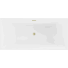 Mexen Nita freestanding bathtub 67 x 31 inches, white/black, brushed gold drain - 52091708075-55