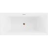 Mexen Nita freestanding bath 170 x 80 cm, white/black, overflow rose gold - 52091708075-60