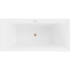 Mexen Nita freestanding bath 170 x 80 cm, white/black, brushed copper overflow - 52091708075-65