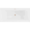 Mexen Nita freestanding bathtub 67 x 31 inches, white/black, brushed copper overflow - 52091708075-65