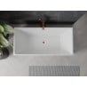 Mexen Nita freestanding bathtub 67 x 31 inches, white/black, brushed copper overflow - 52091708075-65