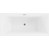 Mexen Nita freestanding bath 170 x 80 cm, white/black, brushed gun gray overflow - 52091708075-66