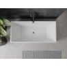 Mexen Nita freestanding bathtub 170 x 80 cm, white/black, brushed gun gray overflow - 52091708075-66