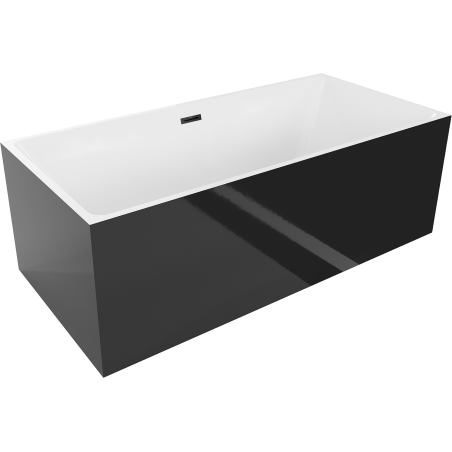 Mexen Nita freestanding bathtub 170 x 80 cm, white/black, black overflow - 52091708075-70