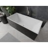 Mexen Nita 170 x 80 cm freestanding bathtub, white/black, brushed nickel overflow - 52091708075-97