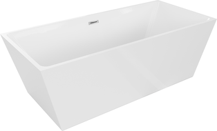 Mexen Lita freestanding bathtub 67 x 29.5 in, white, chrom overflow - 52121707500-01