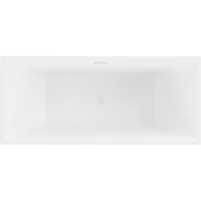 Mexen Lita freestanding bathtub 170 x 75 cm, white, white overflow - 52121707500-20