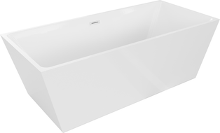 Mexen Lita freestanding bathtub 170 x 75 cm, white, white overflow - 52121707500-20