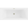 Mexen Lita freestanding bathtub 170 x 75 cm, white, gold overflow - 52121707500-50