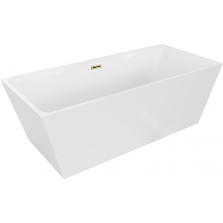 Mexen Lita freestanding bathtub 170 x 75 cm, white, gold overflow - 52121707500-50