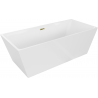 Mexen Lita freestanding bathtub 170 x 75 cm, white, gold overflow - 52121707500-50