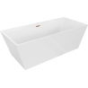 Mexen Lita freestanding bathtub 170 x 75 cm, white, rose gold overflow - 52121707500-60