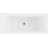 Mexen Lita freestanding bathtub 67 x 29.5 in, white, black overflow - 52121707500-70
