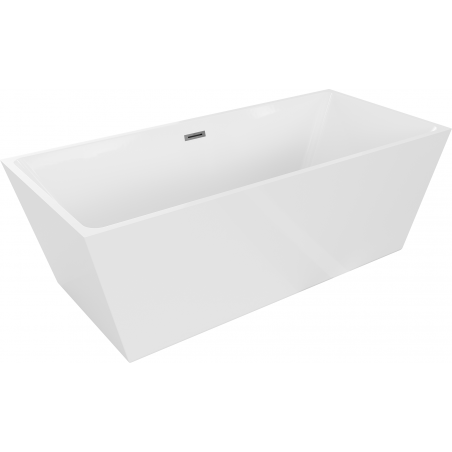 Mexen Lita freestanding bathtub 67 x 29.5 inches, white, gun metal overflow - 52121707500-95