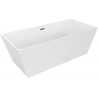 Mexen Lita freestanding bathtub 67 x 29.5 inches, white, gun metal overflow - 52121707500-95