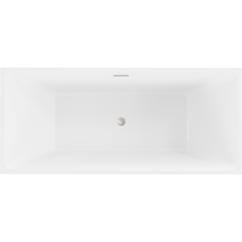 Mexen Lita freestanding bath 170 x 75 cm, white, brushed nickel overflow - 52121707500-97