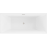 Mexen Lita freestanding bathtub 170 x 75 cm, white, brushed nickel overflow - 52121707500-97