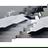 Mexen Lita freestanding bathtub 67 x 29.5 inches, white/black, white overflow - 52121707575-20