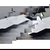 Mexen Lita freestanding bathtub 170 x 75 cm, white/black, rose gold overflow - 52121707575-60