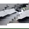 Mexen Lita freestanding bathtub 170 x 75 cm, white/black, black overflow - 52121707575-70