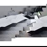 Mexen Lita freestanding bathtub 170 x 75 cm, white/black, brushed nickel overflow - 52121707575-97