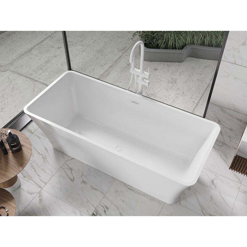 Mexen Tonia free-standing bath 170 x 75 cm, white, white overflow - 52171707500-20