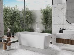 Mexen Tonia freestanding bathtub 67 x 29.5 in, white, white overflow - 52171707500-20