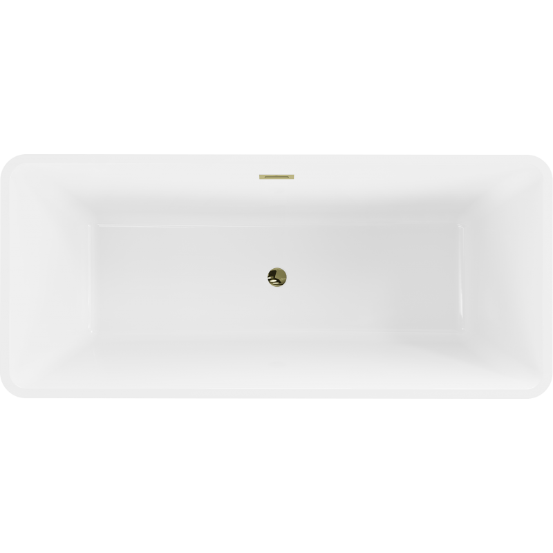 Mexen Tonia 170 x 75 cm, Freestanding Bath, White, Gold Overflow - 52171707500-50