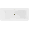 Mexen Tonia freestanding bathtub 67 x 29.5 inches, white, overflow gold - 52171707500-50
