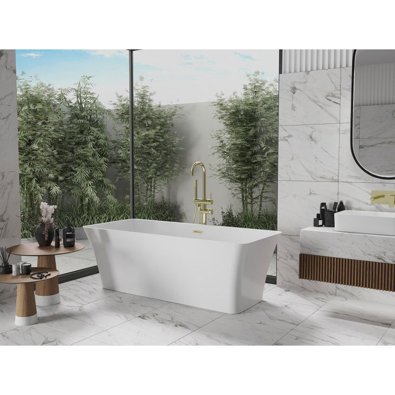 Mexen Tonia 170 x 75 cm, Freestanding Bath, White, Gold Overflow - 52171707500-50