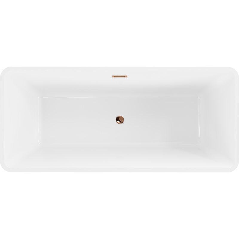 Mexen Tonia 170 x 75 cm Freestanding Bath, White, Rose Gold Overflow - 52171707500-60